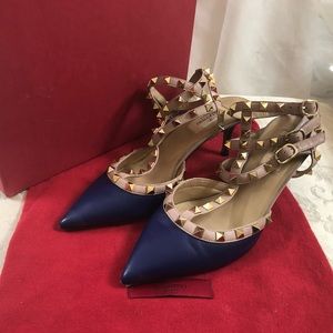 🆕 Valentino Rockstud Royal Blue Heels 👠